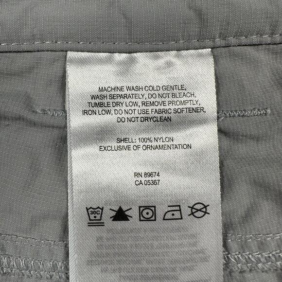 Mountain Hardwear Pants Womens 12 Gray Capri Cropped Nylon Hiking Trail Outdoor - Picture 5 of 10